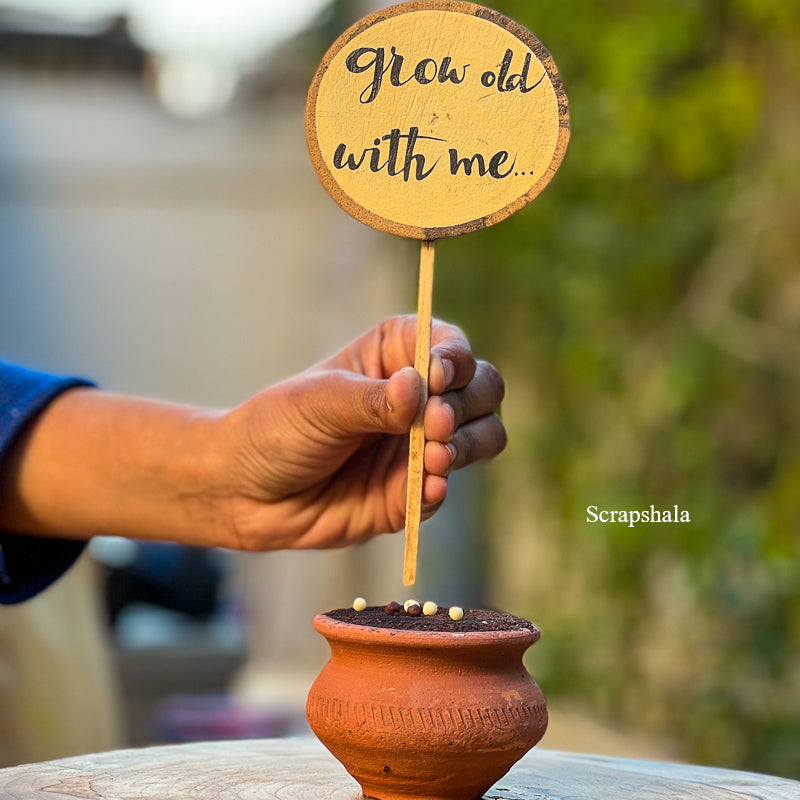 Reusable Wooden Cake Topper Set (Pack of 5) | Handpainted & Plastic-Free Party Décor | ScrapShala