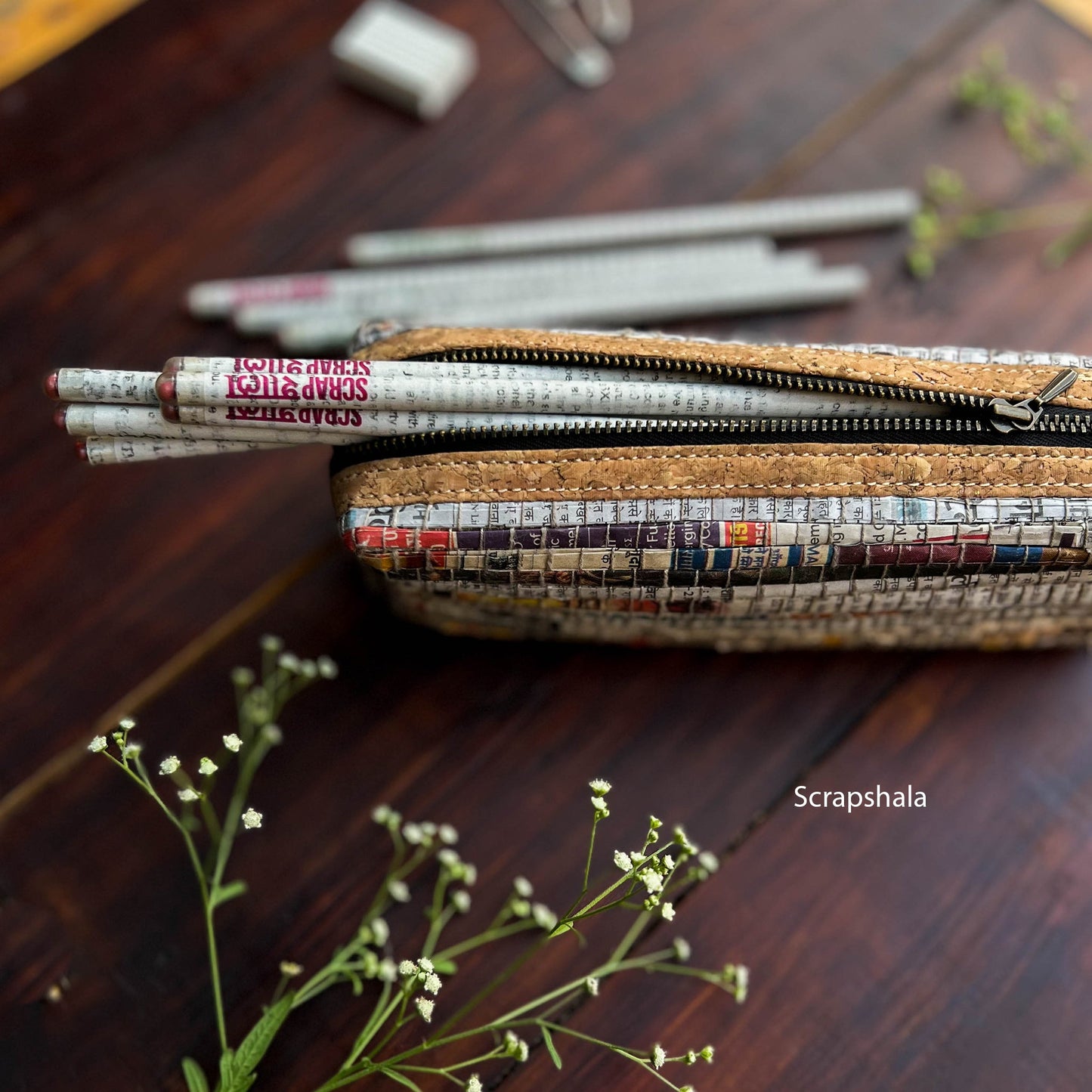 Stationary Gift Set | Gifting | Upcycled Paper | Handloom Textile | Scrapshala