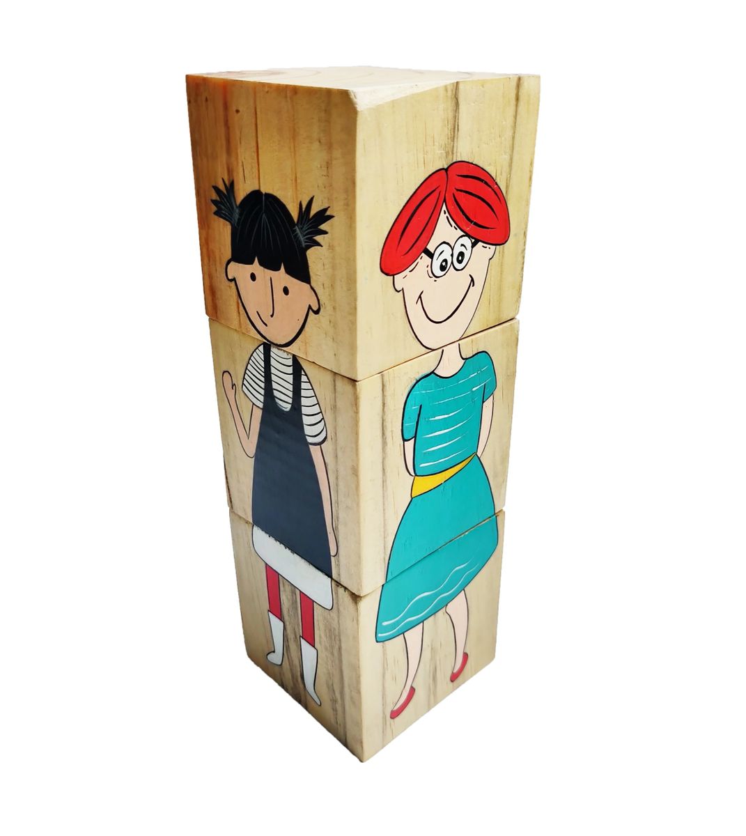 Gender Neutral Wooden Block Game | Wooden Educational Toy for Kids | Learn Gender Equality Through Play | Scrapshala