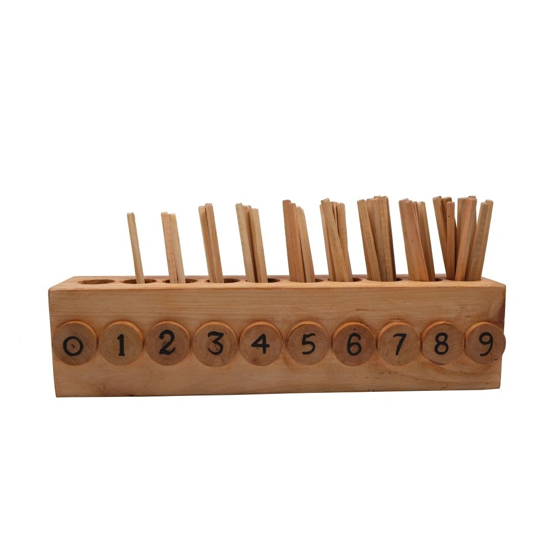 Number counting game | 2 year and above | Natural wood | Handmade in India