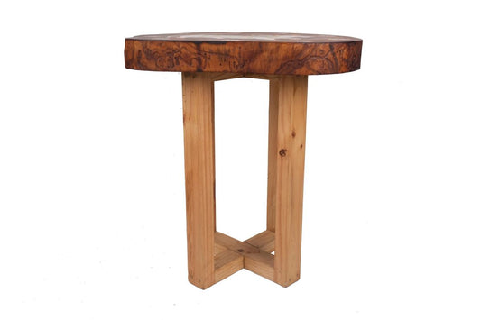 wood log coffee table