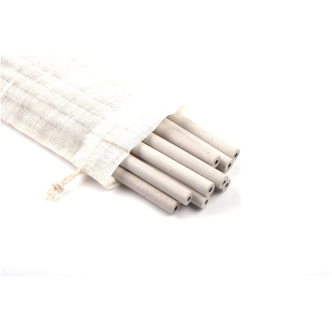 Plantable Pencil Pack (Set of 10) | Seed Pencils in Cotton Pouch | Upcycled Newspaper | Scrapshala