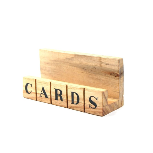 CARDS Business Card Holder | Natural reclaimed wood | Plastic-free | Scrapshala