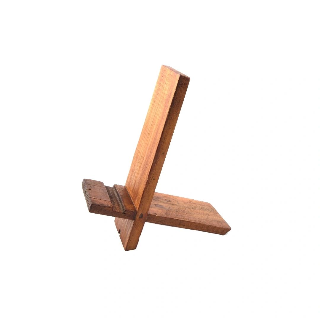 X Mobile Holder | Upcycled Wooden Phone Stand for Desk & Home